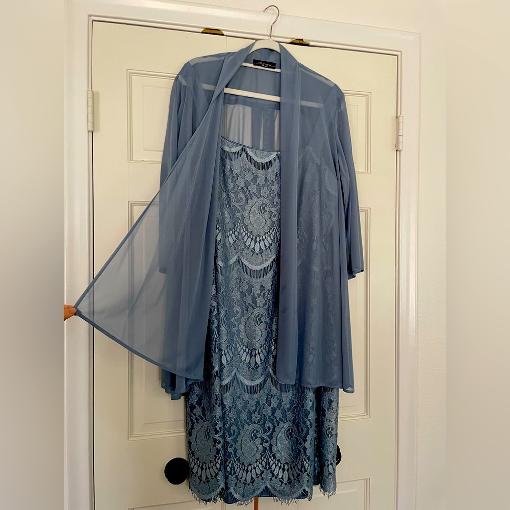 R&M Richards - BEAUTIFUL MOB lace gown and matching sheer jacket
